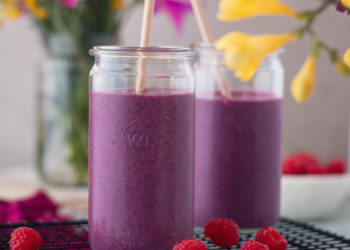 smoothie de arándanos y vainilla